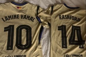 林加德赛后更新社媒，晒亚马尔、拉什福德球衣：🤞🏽❤️